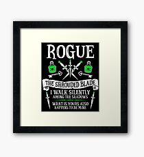 Lámina enmarcada ROGUE, LA HOJA ESTRECHA - Dungeons & Dragons (Texto blanco)