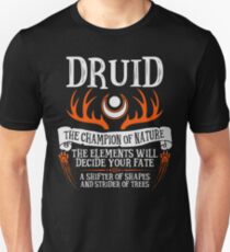 DRUID, THE CHAMPION OF NATURE - Dungeons & Dragons (Black) Unisex T-Shirt