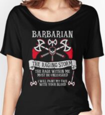 BARBARIAN, THE RAGING STORM - Dungeons & Dragons (White) Women's Relaxed Fit T-Shirt