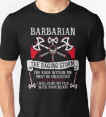 BARBARIAN, THE RAGING STORM - Dungeons & Dragons (White) Unisex T-Shirt
