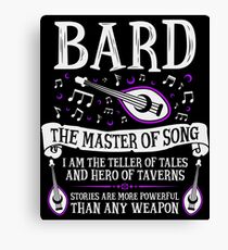 BARD, THE MASTER OF SONG - Dungeons & Dragons (White) Canvas Print
