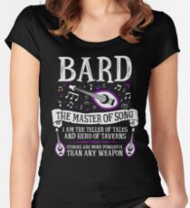 BARD, THE MASTER OF SONG - Dungeons & Dragons (White) Women's Fitted Scoop T-Shirt