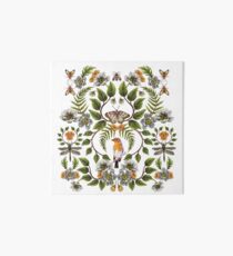 Spring Reflection - Floral/Botanical Pattern w/ Birds, Moths, Dragonflies & Flowers Art Board