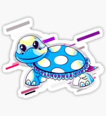 Amphibian animal Eighties Retro Violet and Purple Sticker