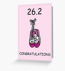 Tarjeta de felicitación Maratón Felicidades 26.2 millas.