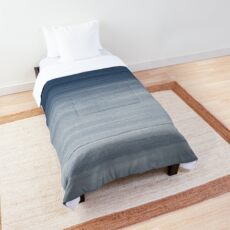 Touching Navy Blue Watercolor Abstract #1 #painting #decor #art Comforter