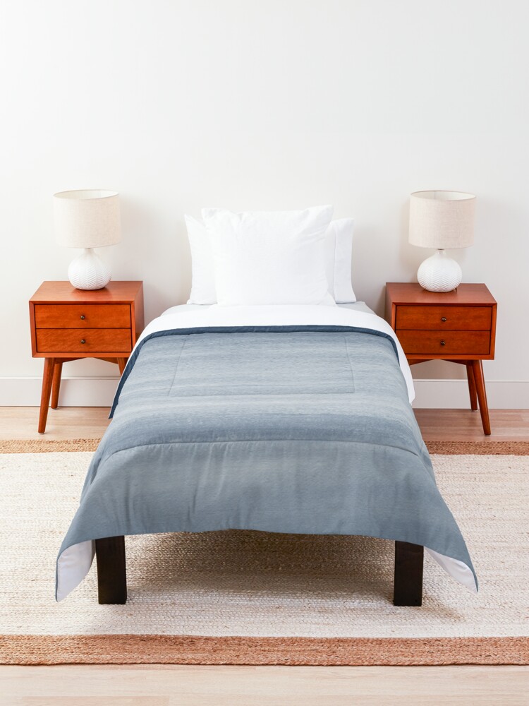 Alternate view of Touching Navy Blue Watercolor Abstract #1 #painting #decor #art Comforter