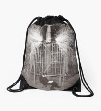 Tesla In Study Drawstring Bag