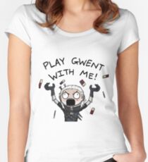 Play gwent with me Women's Fitted Scoop T-Shirt