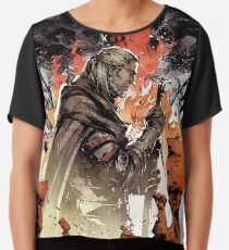 Geralt von rivia-Grafik Chiffontop
