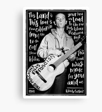 Woody Guthrie - this land is your land Leinwanddruck