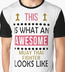 Muay Thai Awesome Looks Birthday Christmas Funny Graphic T-Shirt