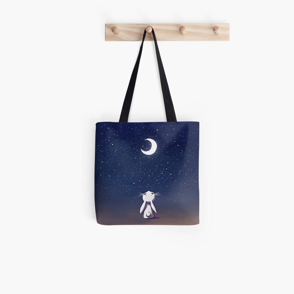 Moon Bunny Tote Bag