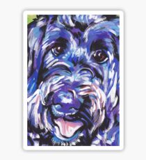 Labradoodle Dog Bright colorful pop dog art Sticker