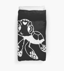 Baby turtle with heart gift for kids Duvet Cover