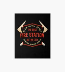 The Best USA City Fire Rescue Station Tshirt Art Board