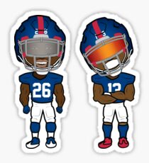 Saquon and OBJ Cartoon Combo Sticker