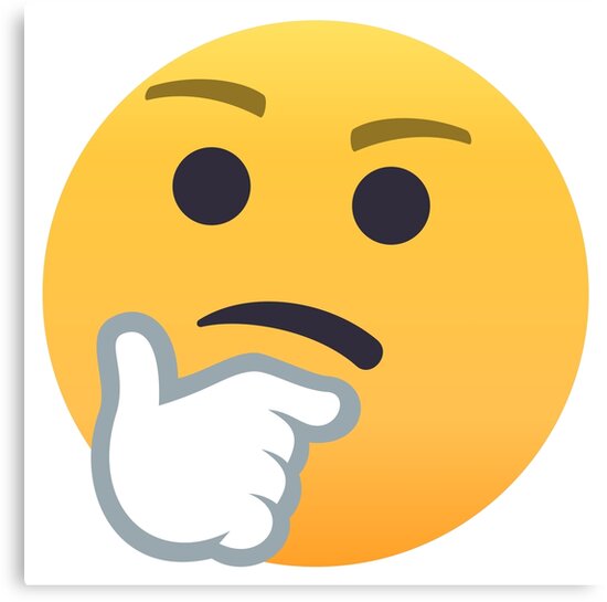 "JoyPixels™ Thinking Face Emoji" Canvas Print by joypixels | Redbubble