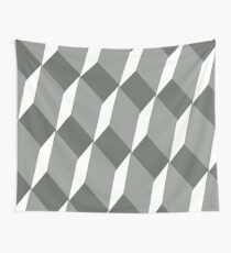 #pattern #design #square #repetition #tile #mosaic #textile #abstract #illusion #geometry #illustration #simplicity #geometricshape #seamlesspattern #nopeople #textured #backgrounds Wall Tapestry