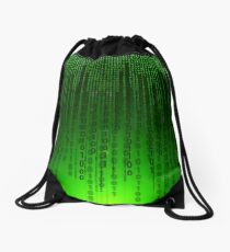 Matrix code Drawstring Bag