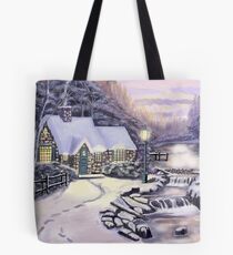 Evening Glow after Thomas Kinkade Tote Bag