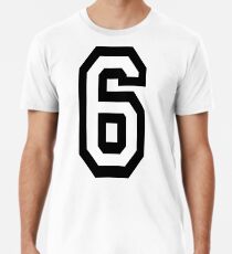 6, TEAM, SPORTS, NUMBER 6, SIX, SIXTH, Competition Männer Premium T-Shirts