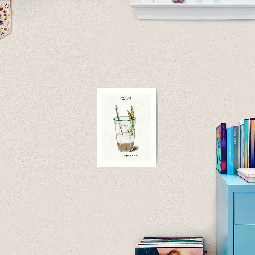La Cuisine Fusion series - Aspargus Latte Art Print