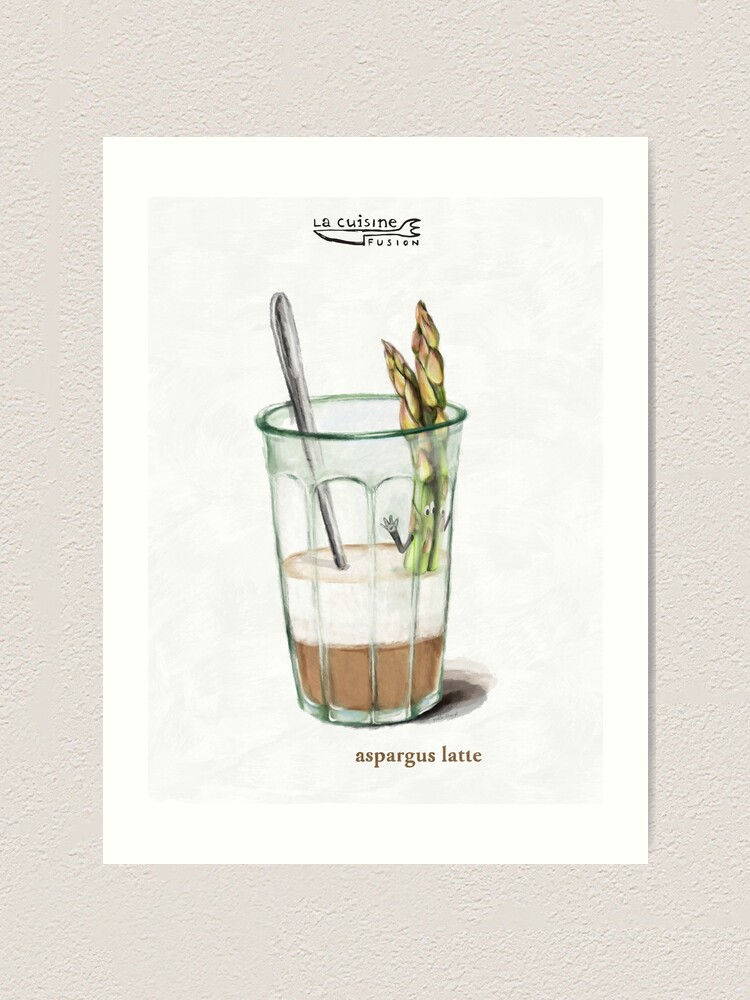 Alternate view of La Cuisine Fusion series - Aspargus Latte Art Print