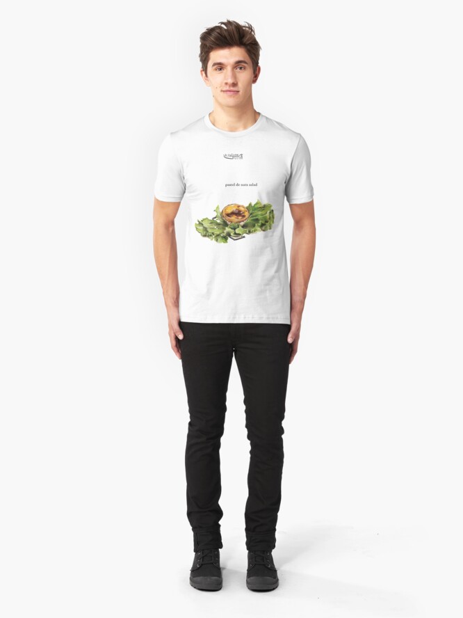 Alternate view of La Cuisine Fusion series - Pastel de Nata Salad Slim Fit T-Shirt