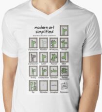 modern art simplified Men's V-Neck T-Shirt