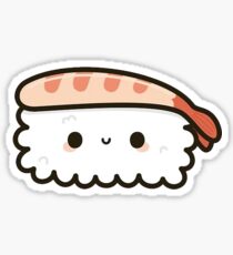 Cute Prawn Sushi Stickers Sticker