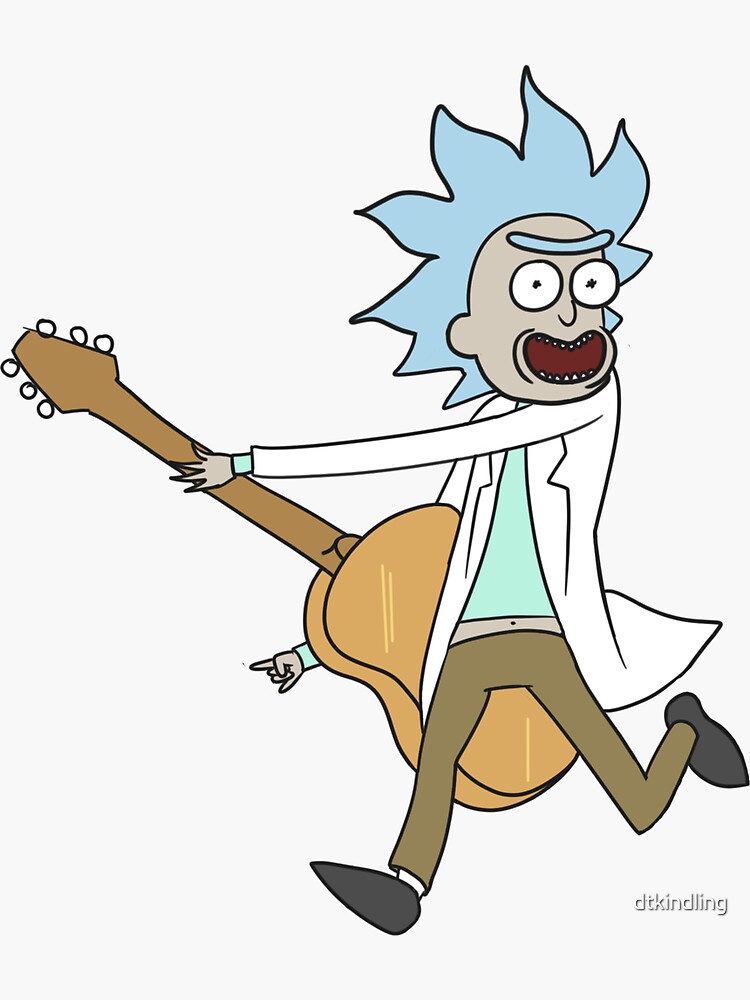 Tiny Rick Sticker By Dtkindling Redbubble