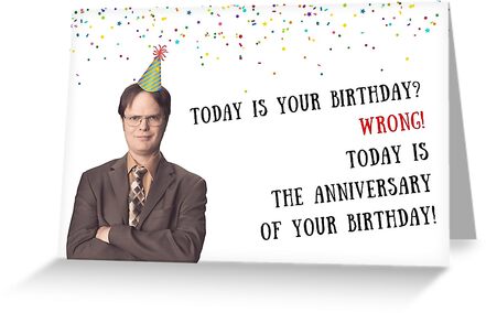 dwight k schrute card the office us birthday card meme