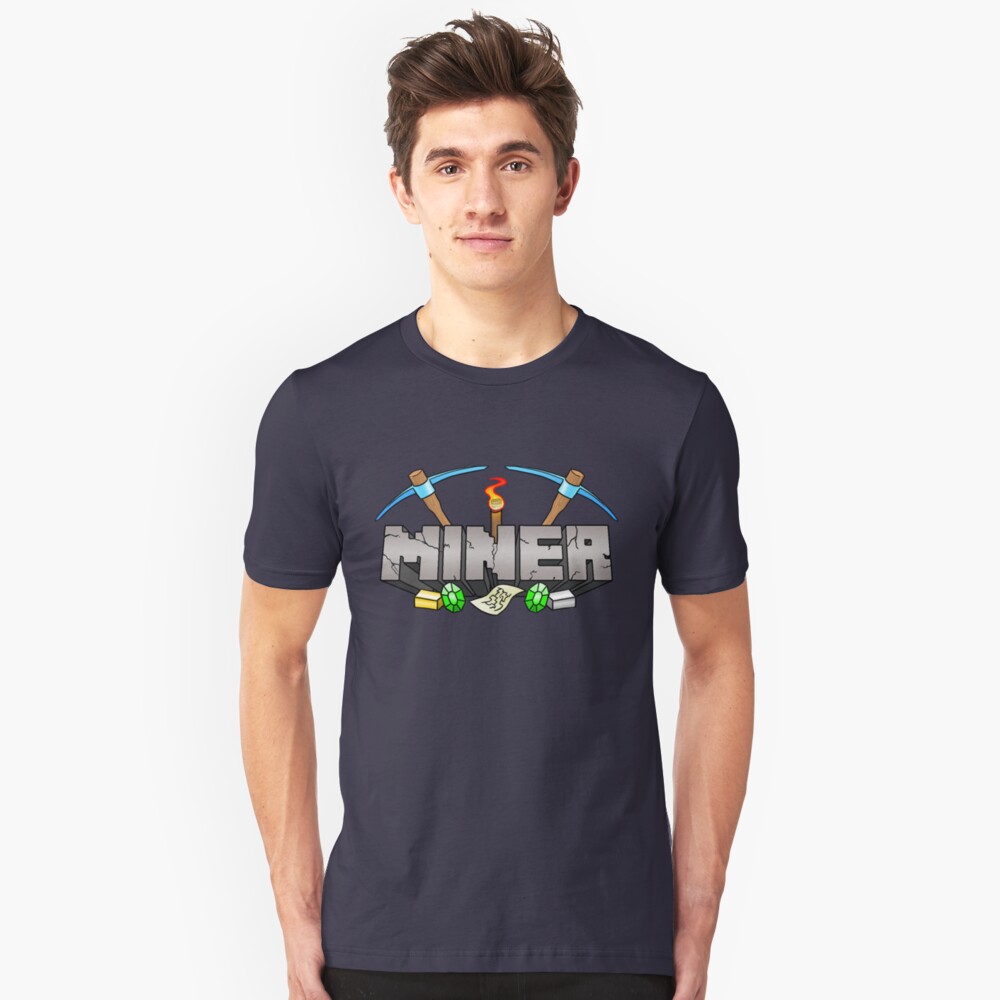 Minecraft Miner Shirt V2 T Shirt By Yanaithefirst Redbubble