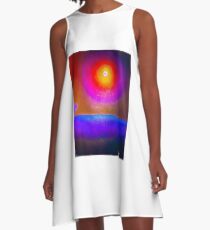 Moon and Sea A-Line Dress