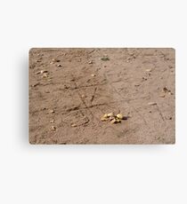 Tic Tac Toe game written in sand Metal Print
