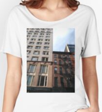 #architecture #window #city #apartment #office #modern #house #business #sky #facade #outdoors #balcony #vertical #colorimage Women's Relaxed Fit T-Shirt