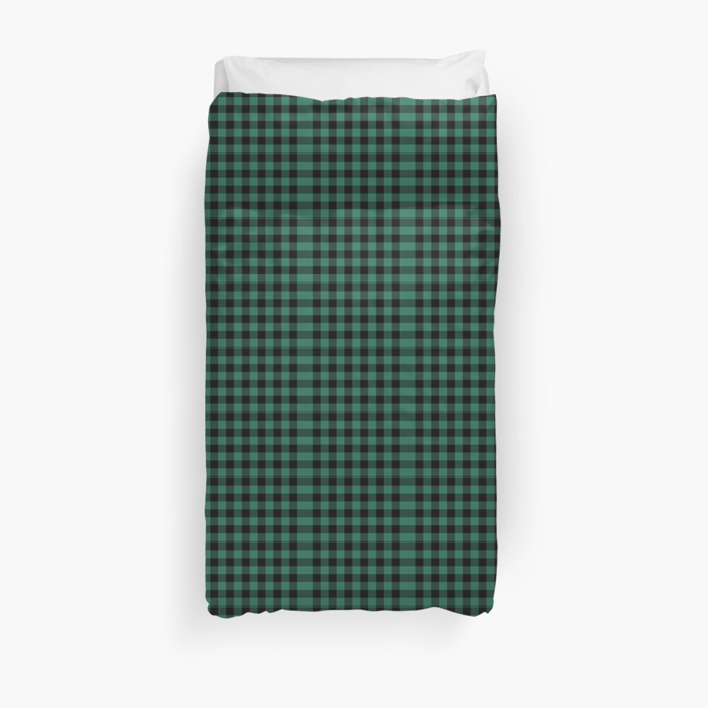 Tartan Plaid Green Black Scottish Clan Duvet Cover By Thekitch