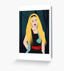 Loren As Dark Alice Greeting Card