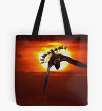 "Bottoms Up"-Yellow Tailed Black Cockatoo" Tote Bag