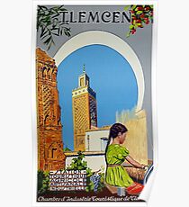 Weinlese-Reise-Plakat Frankreich - Algerien - Tlemcen Poster