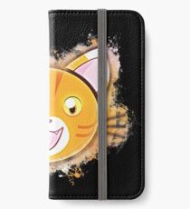 Orange tabby cat orange tabby glowing Art iPhone Flip-Case/Hülle/Klebefolie