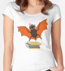 Bat mamie dans la bibliothèque T-shirt échancré