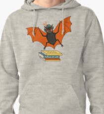 Bat granny in the library Pullover Hoodie