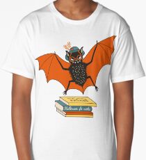 Fledermaus Oma in der Bibliothek Longshirt