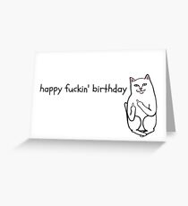 Happy fucking Geburtstagskarte, Rude Cat Geburtstagskarte, Meme Grußkarten Grußkarte