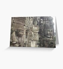 Heads of the Bayon Temple- Angkor Wat Cambodia Greeting Card