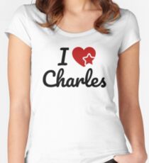 I love Charles Artwork Women's Fitted Scoop T-Shirt