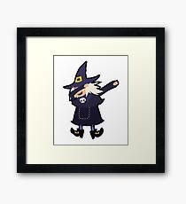 Dabbing Witch Costumes Wizards Broomstick Witch Dance Framed Print