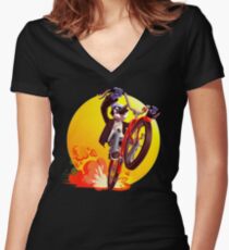 Badass Mordecai Women's Fitted V-Neck T-Shirt